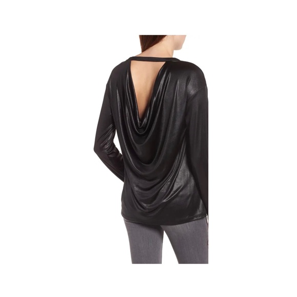 Halogen Drape Back Top in Emerald - Picture 3 of 11